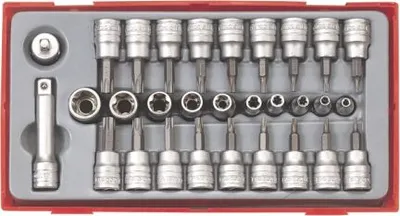Set çelësash Teng Tools TTTX30 TX, 1/4″ dhe 3/8″ - 1