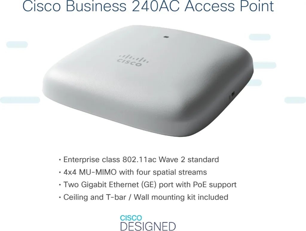 Access point Cisco CBW240AC 802.11AC 4x4 Wave 2 i bardhë - 5