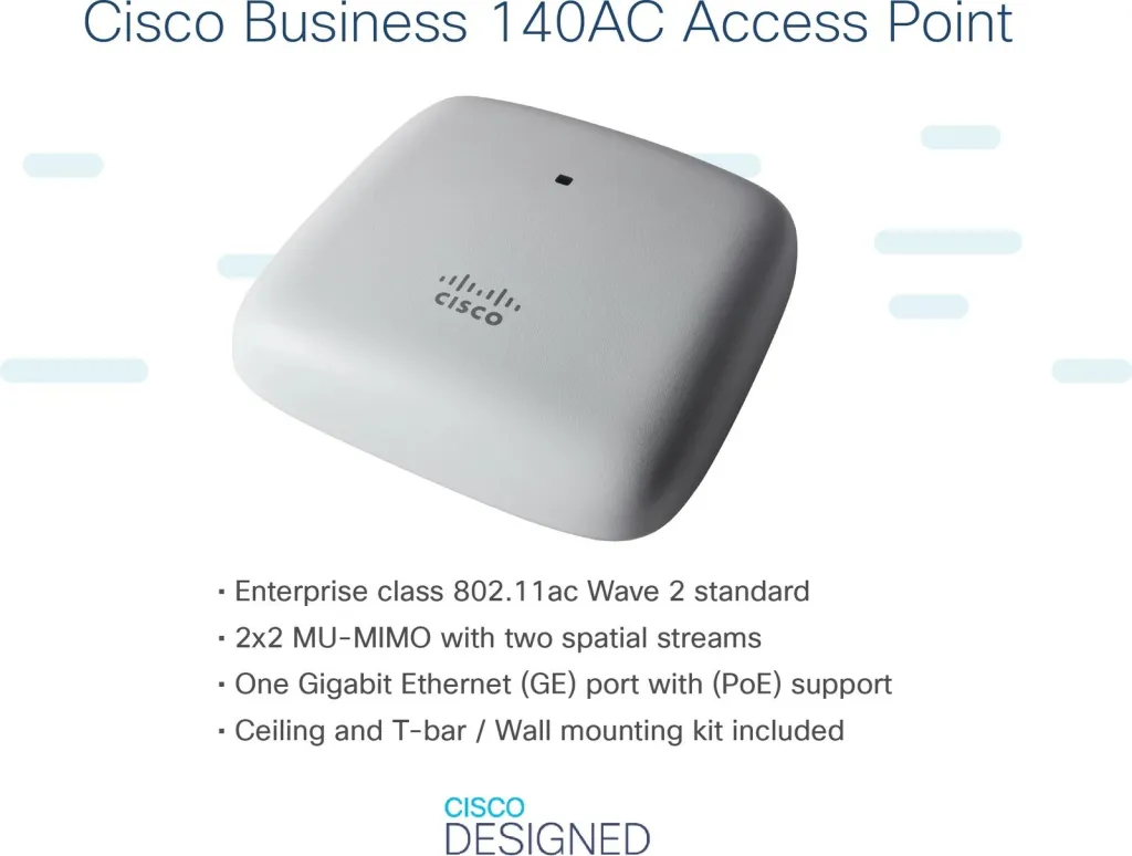 Access point Cisco CBW140AC 802.11AC 2x2 Wave 2, i bardhë - 5