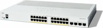 Switch Cisco Catalyst 1300-24P-4G, 24 porta GE, PoE, 4x1GE SFP, i bardhë