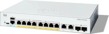 Switch Cisco Catalyst 1300-8FP-2G, 8 porta GE, PoE, 2x1GE Combo, Managed, rackmount, i bardhë