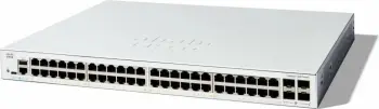 Switch Cisco Catalyst 1300-48T-4G, 48 porta GE, 4x1GE SFP, Managed, L2/L3, Gigabit Ethernet, bardhë