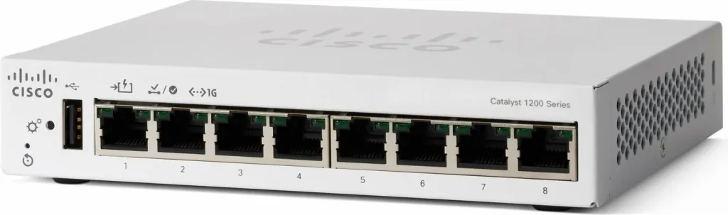 Switch Cisco Catalyst C1200-8T-D, 8 porta GE, Managed, L2/L3, Gigabit Ethernet, bardhë - 1