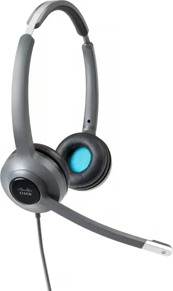 Headset Cisco CP-HS-W-522-USB, me kabllo, binaural, USB-A & 3.5mm, ngjyrë zezë/gri