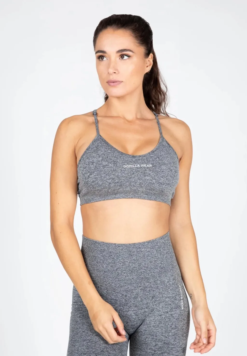 Quincy Seamless Sports Bra - Gray Melange - 1