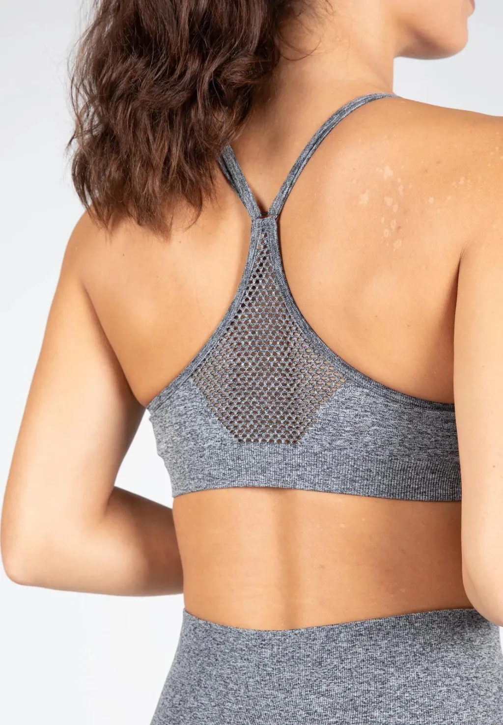 Quincy Seamless Sports Bra - Gray Melange - 2