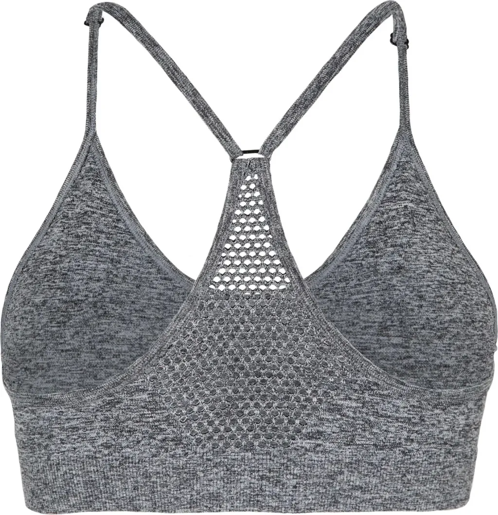 Quincy Seamless Sports Bra - Gray Melange - 6