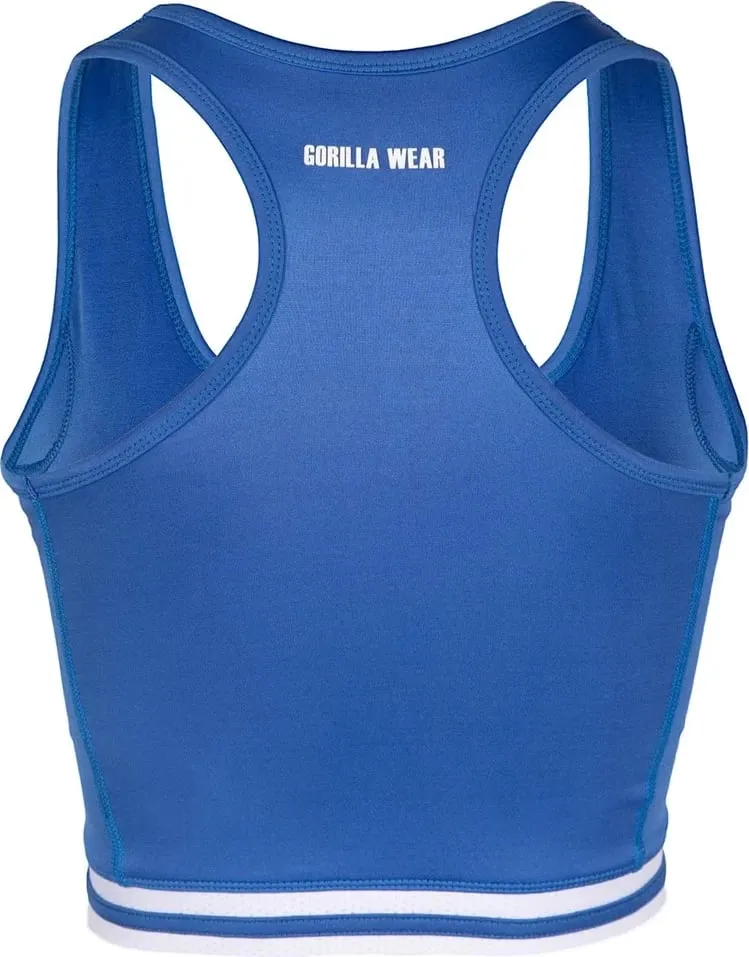 Mesa Zip Front Crop Top - Blue - 5