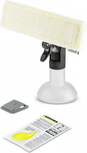 Shishe sprej Karcher Premium për larës dritaresh, e hirtë