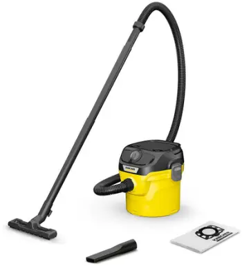 Fshesë me ujë dhe pluhur Karcher KWD 1 V-12/2/18, 1000W, depozitë 12L, e verdhë