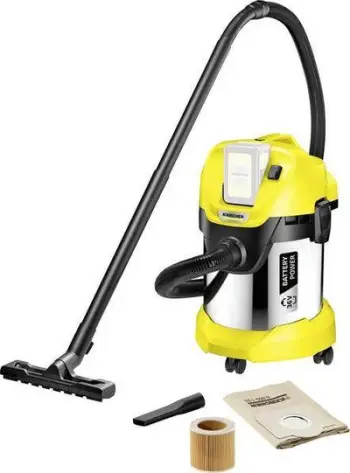 Fshesë me korrent Karcher WD 3, e hirtë / e verdhë