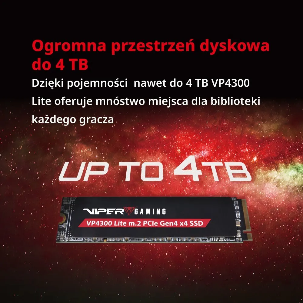 Disk SSD Patriot VP4300 Lite, 2TB, M.2 2280 PCI-E x4 Gen4 NVMe - 7