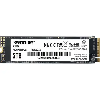 SSD Patriot Memory P320, 2 TB, M.2, PCI Express 3.0, NVMe
