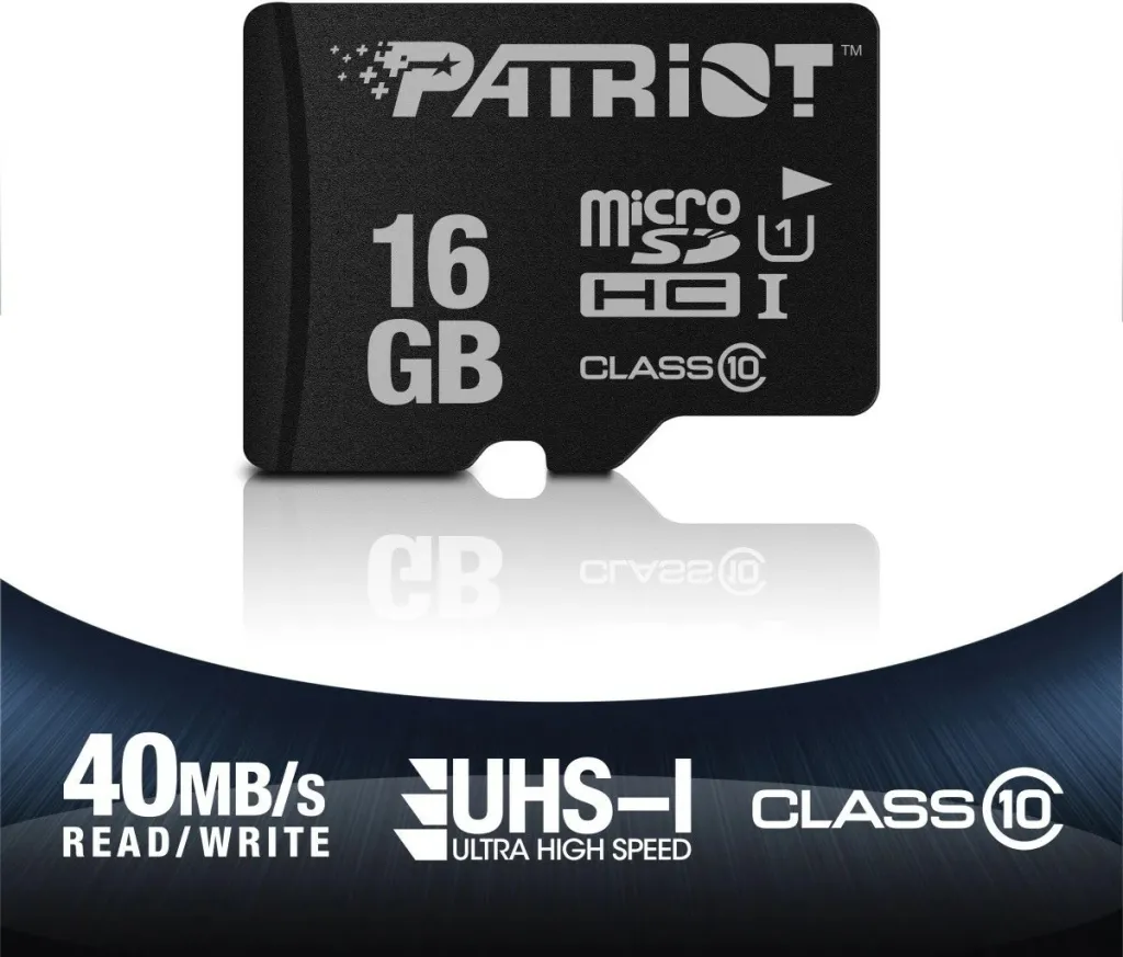Kartë memorie Patriot MicroSDHC, 16GB, UHS-I Class 10, 80MB/s, e zezë - 2