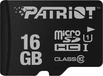 Kartë memorie Patriot MicroSDHC, 16GB, UHS-I Class 10, 80MB/s, e zezë