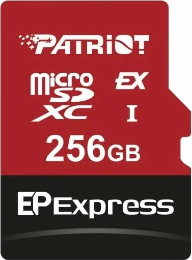 Kartë memorie Patriot EP Series Express, 256GB, MicroSDXC me adapter - 1