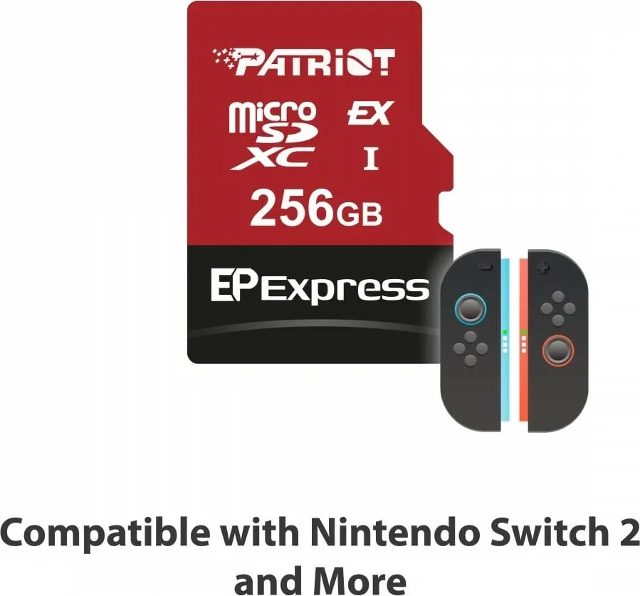 Kartë memorie Patriot EP Series Express, 256GB, MicroSDXC me adapter - 2