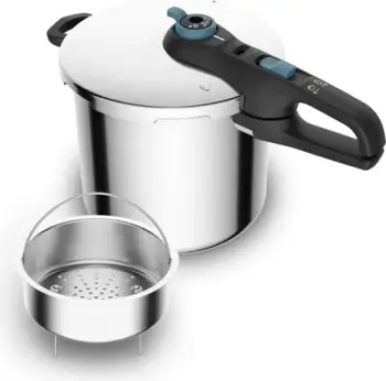 Tenxhere me presion Tefal Secure Trendy, 8L, inoks, me shportë