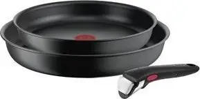Set tiganësh Tefal Ingenio Ultimate L7649253, Titanium 3X, 24cm 28cm, i zi