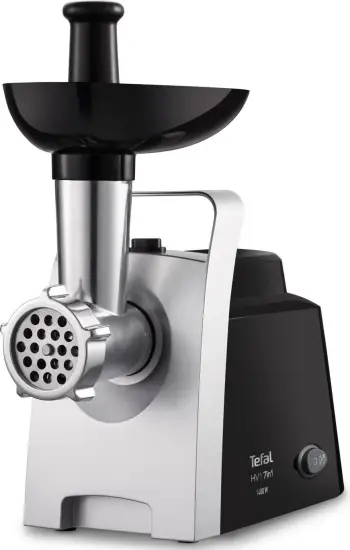 Makinë për bluar mishin Tefal NE108831, me shtesa për grirje, ngjyrë argjendtë-zezë