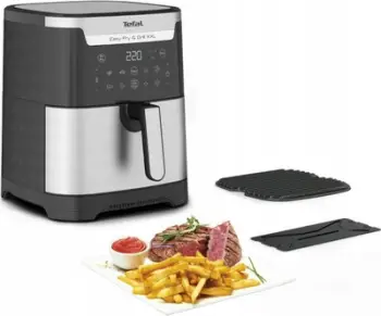 Fritezë me ajër Tefal Easy Fry &amp; Grill XXL EY801D15, 6.5L, 8 programe, gri