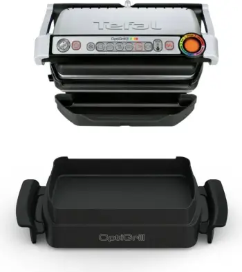 Grill elektrik Tefal OptiGrill + GC714D, 600 cm², çelik inox