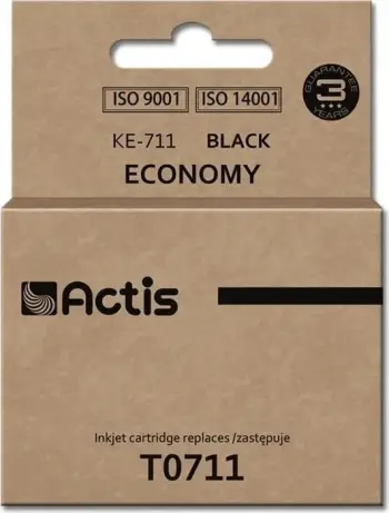 Ngjyrë për printer Actis KE-711 (zëvendësim për Epson T0711, T0891, T1001), 15 ml, e zezë