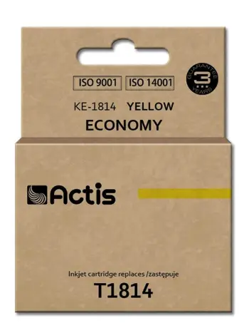 Ngjyrë për printer Actis KE-1814 (zëvendësim për Epson T1814), 15 ml, e verdhë