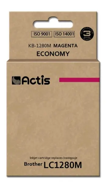 Ngjyrë për printer Actis KB-1280M (zëvendësim për Brother LC1280M), 19 ml, vjollcë