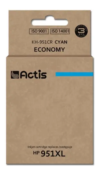 Ngjyrë për printer Actis KH-951CR (zëvendësim për HP 951XL CN046AE), 25 ml, e kaltër
