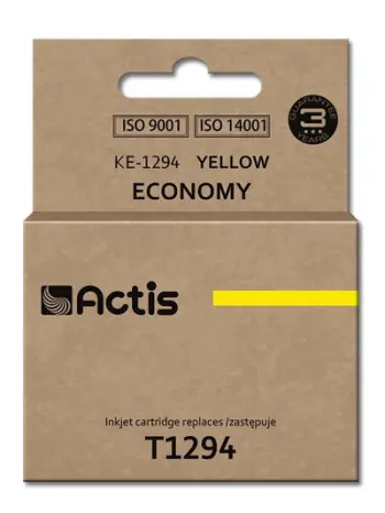 Ngjyrë për printer Actis KE-1294 (zëvendësim për Epson T1294), 15 ml, e verdhë