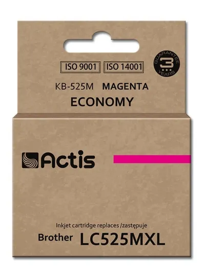 Ngjyrë për printer Actis KB-525M (zëvendësim për Brother LC525M), 15 ml, vjollcë - 1