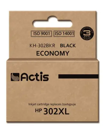 Ngjyrë për printer Actis KH-302BKR (zëvendësim për HP 302XL F6U68AE), 20 ml, e zezë
