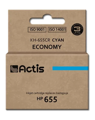 Ngjyrë për printer Actis KH-655CR (zëvendësim për HP 655 CZ110AE), 12 ml, e kaltër - 1