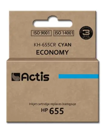 Ngjyrë për printer Actis KH-655CR (zëvendësim për HP 655 CZ110AE), 12 ml, e kaltër