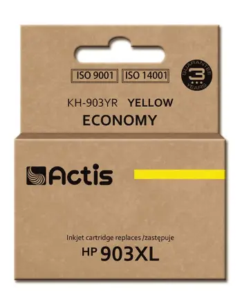 Ngjyrë për printer Actis KH-903YR (zëvendësim për HP 903XL T6M11AE), 12 ml, e verdhë