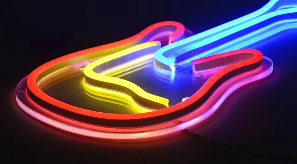 Dritë LED Actis Neon Guitar, Multikolor - 5