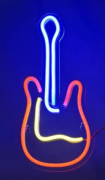 Dritë LED Actis Neon Guitar, Multikolor