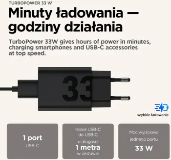 Karikues Motorola TurboPower 33W, universal, USB Type-C, i zi