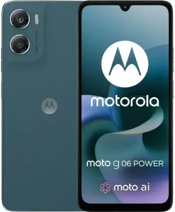 Celular Motorola moto G06 Power, 6.88", 4 GB RAM, 64 GB, 7000 mAh, Blu