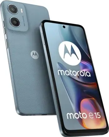 Celular Motorola moto e15, 6.67", Dual SIM, Android 14 Go edition, 4G, 2 GB RAM, 64 GB, Blu
