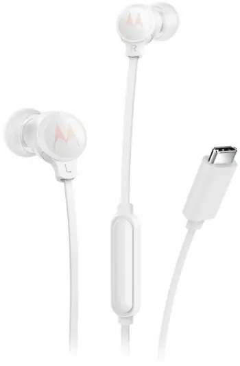 Kufje në vesh Motorola 3C S, me kabllo, USB C, të bardha