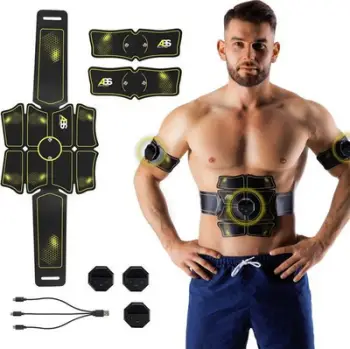 Elektrostimulues muskulor HMS ABS Master Pro, 10 mënyra, 20 nivele intensiteti, i zi