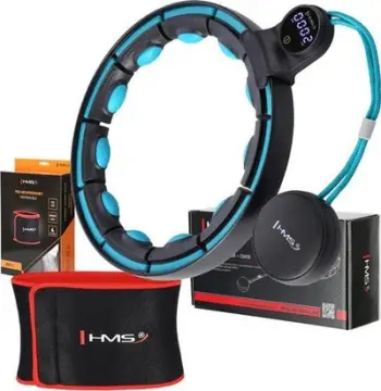 Set hula hop magnetik me numërues HMS HHM17 + rrip dobësimi BR163, kuq