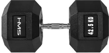 Shtangë dore HMS HEX PRO, 42.5 kg, çelik me gomë, e zezë