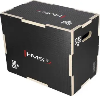 Kuti pliometrike HMS 50x40x30 cm, e zezë