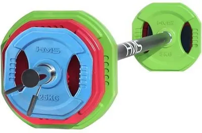 Set barbel HMS SBP20, 20 kg, për Body Pump, shumëngjyrësh - 3