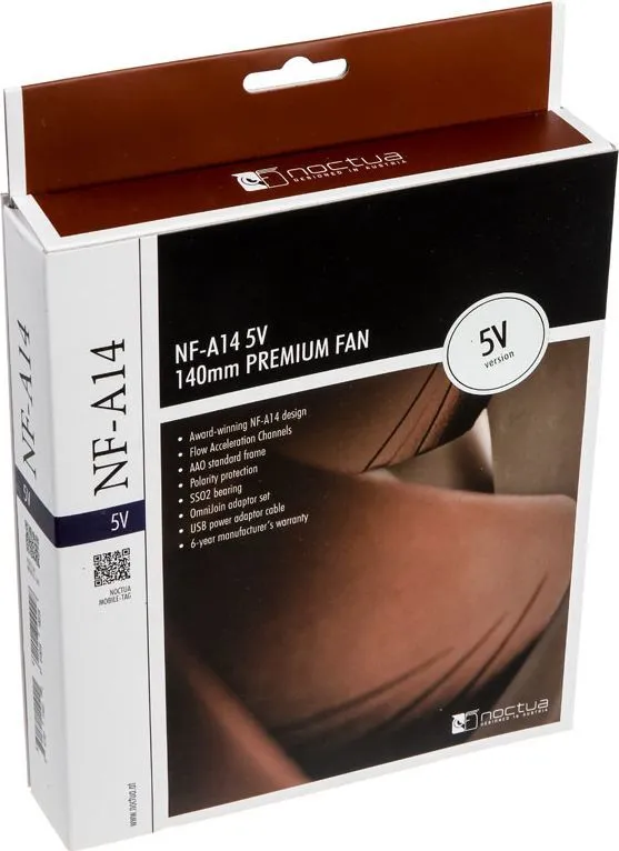 Ftohës Noctua NF-A14 5V, 140 mm - 6