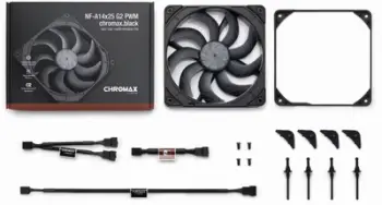 Ventilator PC Noctua NF-A14x25 G2 PWM Chromax.Black, 140mm, i qetë, i zi