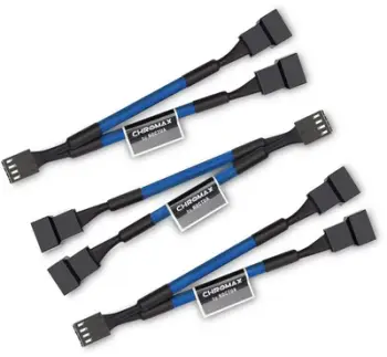 Set kabllosh Noctua NA-SYC1.blue, 3 copë, 0.11m, të kaltra